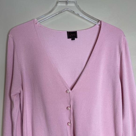 Colour Works pink cardigan - Picture 3 of 11